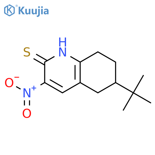 2(1H)-Quinolinethione, 6-(1,1-dimethylethyl)-5,6,7,8-tetrahydro-3-nitro- structure