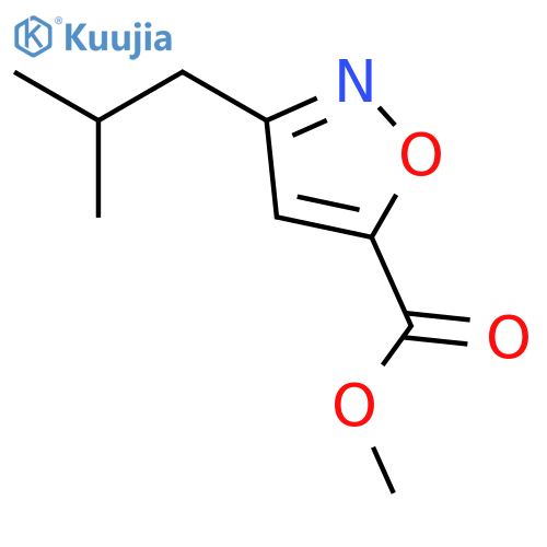 5-Isoxazolecarboxylic acid, 3-(2-methylpropyl)-, methyl ester structure