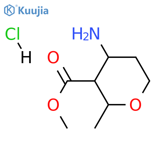 methyl 4-amino-3-methyl-tetrahydropyran-3-carboxylate;hydrochloride structure