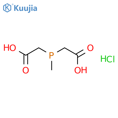 ACETIC ACID, 2,2'-(METHYLPHOSPHINIDENE)BIS-, HYDROCHLORIDE structure