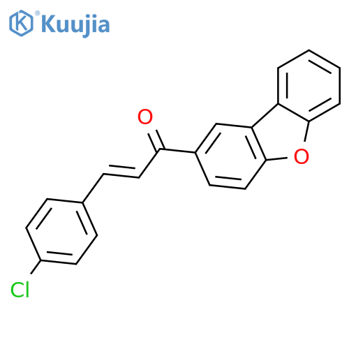 2-Propen-1-one, 3-(4-chlorophenyl)-1-(2-dibenzofuranyl)- structure