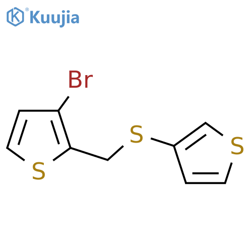 THIOPHENE, 3-BROMO-2-[(3-THIENYLTHIO)METHYL]- structure