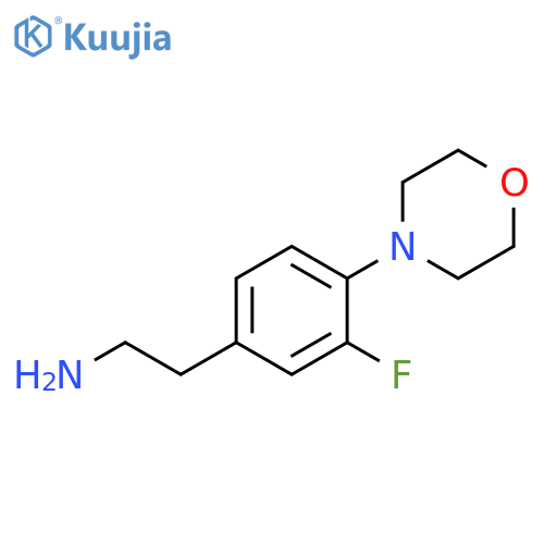 2-3-fluoro-4-(morpholin-4-yl)phenylethan-1-amine structure