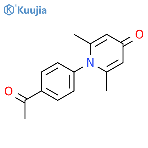 4(1H)-Pyridinone, 1-(4-acetylphenyl)-2,6-dimethyl- structure