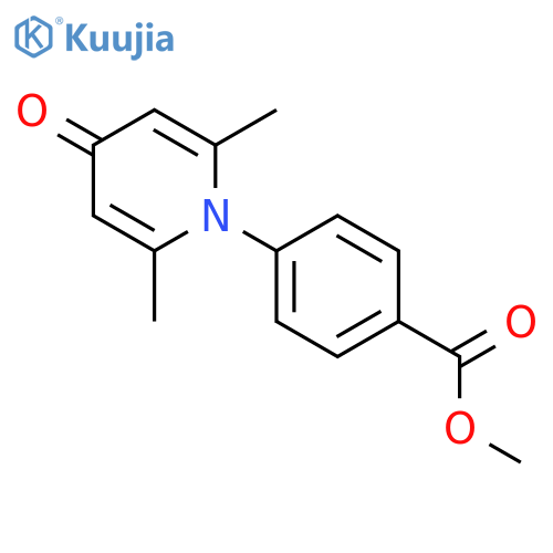 BENZOIC ACID, 4-(2,6-DIMETHYL-4-OXO-1(4H)-PYRIDINYL)-, METHYL ESTER structure