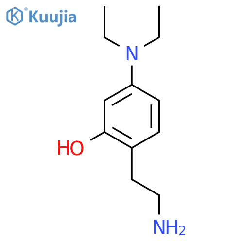 2-(2-aminoethyl)-5-(diethylamino)phenol structure