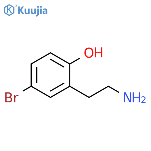 2-(2-aminoethyl)-4-bromophenol structure
