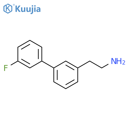 2-3-(3-fluorophenyl)phenylethan-1-amine structure