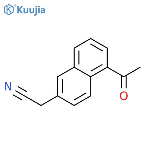 2-NAPHTHALENEACETONITRILE, 5-ACETYL- structure