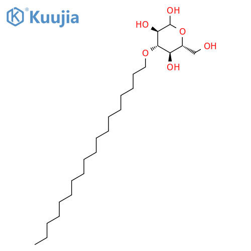 D-Glucopyranose, 3-O-octadecyl- structure