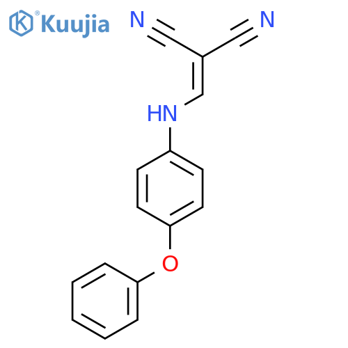 (((4-Phenoxyphenyl)amino)methylene)methane-1,1-dicarbonitrile structure