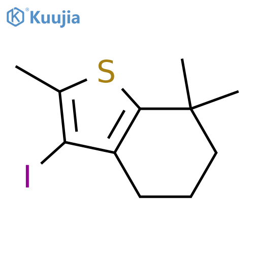 Benzo[b]thiophene, 4,5,6,7-tetrahydro-3-iodo-2,7,7-trimethyl- structure