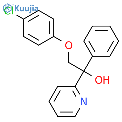 2-(4-chlorophenoxy)-1-phenyl-1-pyridin-2-ylethanol structure