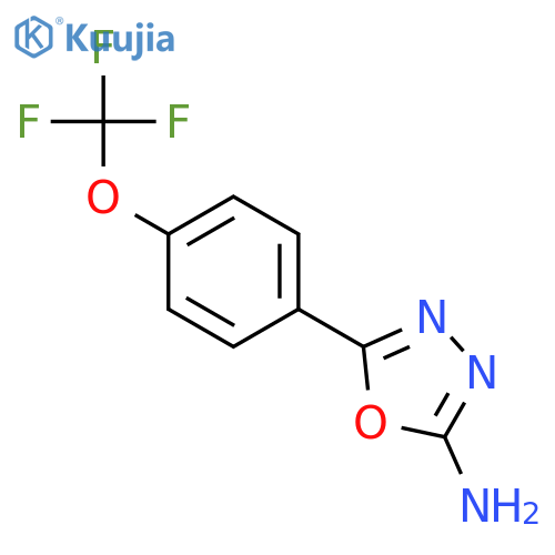 5-4-(trifluoromethoxy)phenyl-1,3,4-oxadiazol-2-amine structure