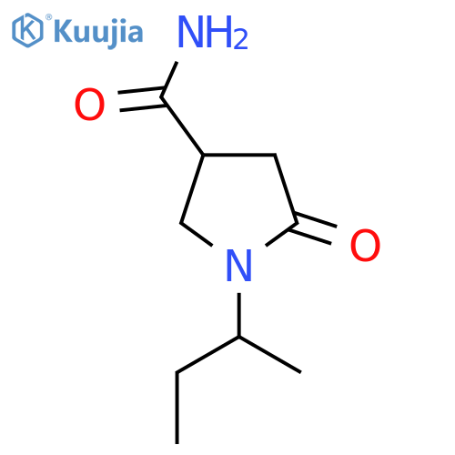1-sec-butyl-5-oxopyrrolidine-3-carboxamide structure