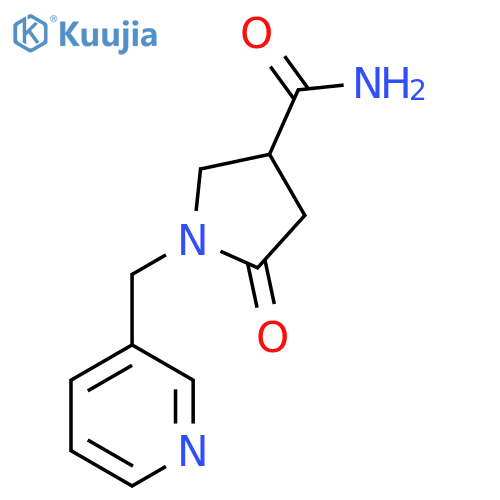 5-Oxo-1-(pyridin-3-ylmethyl)pyrrolidine-3-carboxamide structure