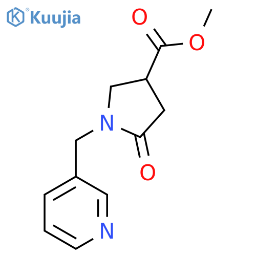 Methyl 5-oxo-1-(pyridin-3-ylmethyl)pyrrolidine-3-carboxylate structure