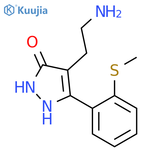 4-(2-Aminoethyl)-5-2-(methylthio)phenyl-1,2-dihydro-3h-pyrazol-3-one structure