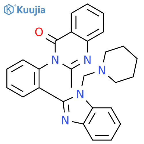 2-methyl-3-{2-[1-(piperidin-1-ylmethyl)-1H-benzimidazol-2-yl]phenyl}quinazolin-4(3H)-one structure