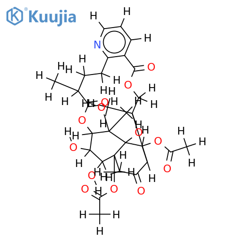 7-oxo-1alpha,2alpha,3beta,4beta,15alpha-pentahydroxy-5beta,11-diacetoxyl-beta-dihydroagrofuran structure