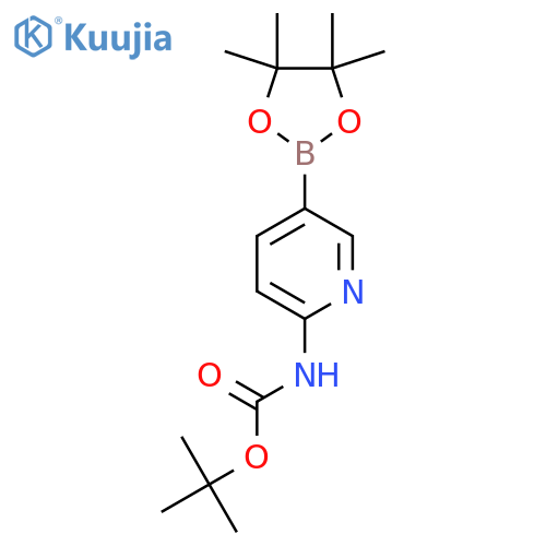 tert-butyl N-[5-(4,4,5,5-tetramethyl-1,3,2-dioxaborolan-2-yl)pyridin-2-yl]carbamate structure