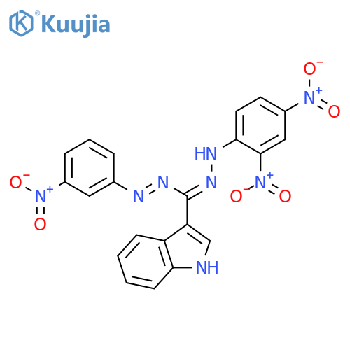 1H-INDOLE, 3-[[(2,4-DINITROPHENYL)HYDRAZONO][(3-NITROPHENYL)AZO]METHYL]- structure
