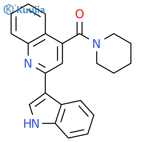 [2-(1H-Indol-3-yl)quinolin-4-yl](piperidin-1-yl)methanone structure