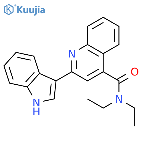 4-Quinolinecarboxamide, N,N-diethyl-2-(1H-indol-3-yl)- structure