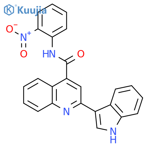 4-Quinolinecarboxamide, 2-(1H-indol-3-yl)-N-(2-nitrophenyl)- structure