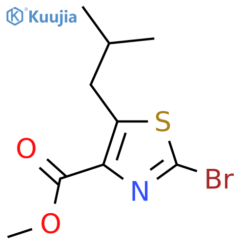 Methyl 2-bromo-5-(2-methylpropyl)-1,3-thiazole-4-carboxylate structure