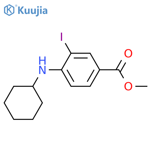 Benzoic acid, 4-(cyclohexylamino)-3-iodo-, methyl ester structure