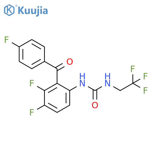 Urea, N-[3,4-difluoro-2-(4-fluorobenzoyl)phenyl]-N'-(2,2,2-trifluoroethyl)- structure