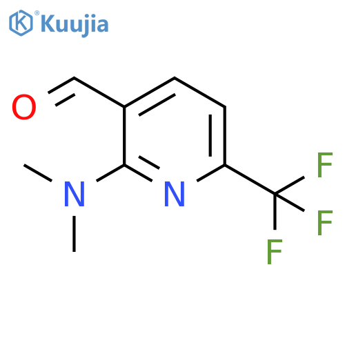 2-(dimethylamino)-6-(trifluoromethyl)pyridine-3-carbaldehyde structure