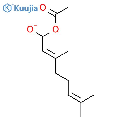 (2Z)-1-(acetyloxy)-3,7-dimethylocta-2,6-dien-1-olate structure