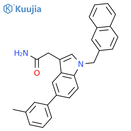 1H-Indole-3-acetamide, 5-(3-methylphenyl)-1-(2-naphthalenylmethyl)- structure