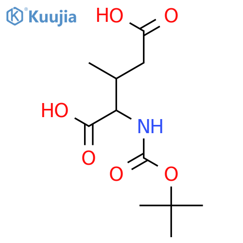 (3R)-N-(tert-Butyloxycarbonyl)-3-methyl-L-glutamic Acid structure