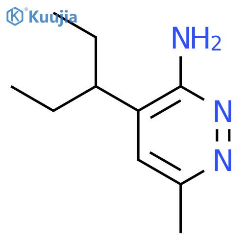 6-Methyl-4-(pentan-3-yl)pyridazin-3-amine structure