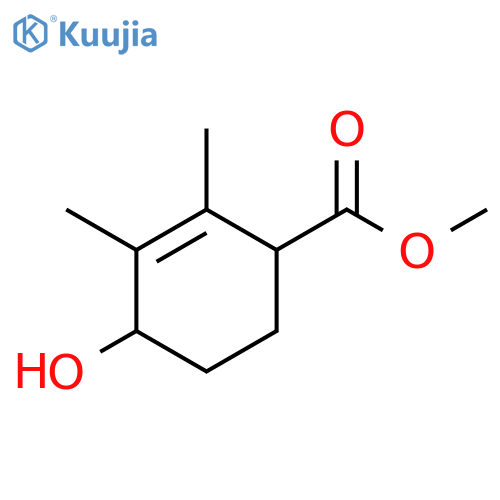 2-Cyclohexene-1-carboxylic acid, 4-hydroxy-2,3-dimethyl-, methyl ester structure
