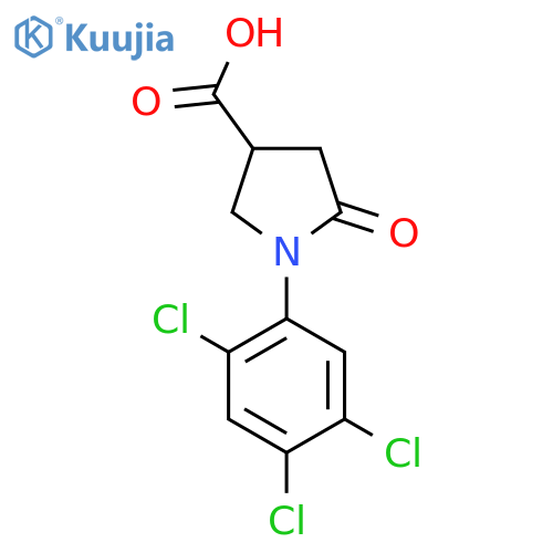 5-Oxo-1-(2,4,5-trichlorophenyl)pyrrolidine-3-carboxylic acid structure