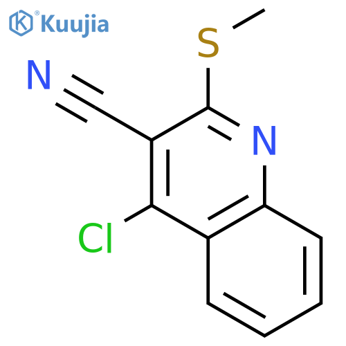 4-chloro-2-(methylsulfanyl)quinoline-3-carbonitrile structure