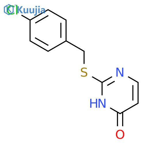 2-[(4-chlorobenzyl)sulfanyl]pyrimidin-4(3H)-one structure