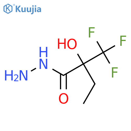Butanoic acid, 2-hydroxy-2-(trifluoromethyl)-, hydrazide structure