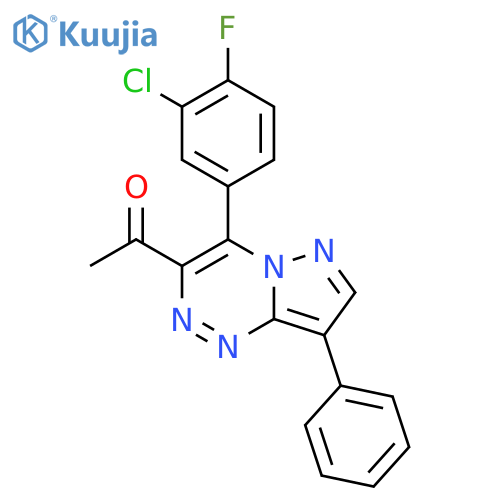 1-(4-(3-Chloro-4-fluorophenyl)-8-phenylpyrazolo(5,1-c)(1,2,4)triazin-3-yl)ethanone structure