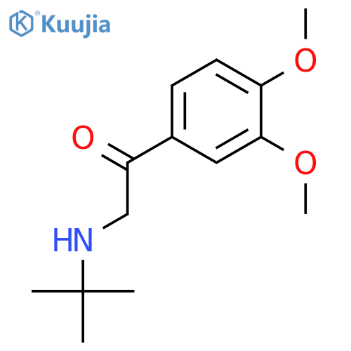 Ethanone, 1-(3,4-dimethoxyphenyl)-2-[(1,1-dimethylethyl)amino]- structure