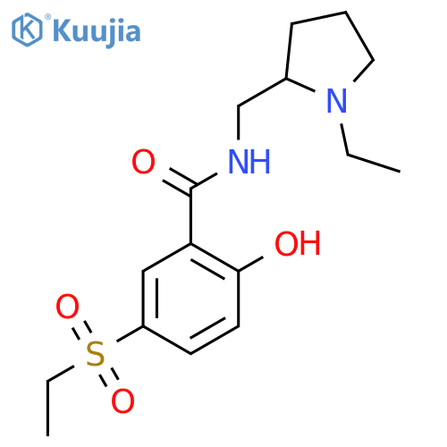 Benzamide, N-[(1-ethyl-2-pyrrolidinyl)methyl]-5-(ethylsulfonyl)-2-hydroxy- structure