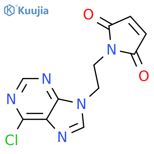 1H-Pyrrole-2,5-dione, 1-[2-(6-chloro-9H-purin-9-yl)ethyl]- structure