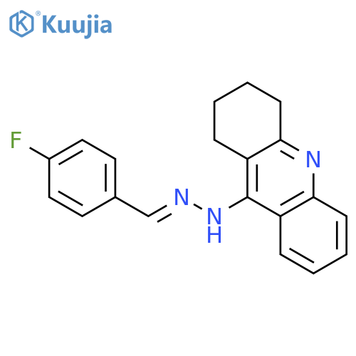 Benzaldehyde, 4-fluoro-, (1,2,3,4-tetrahydro-9-acridinyl)hydrazone structure