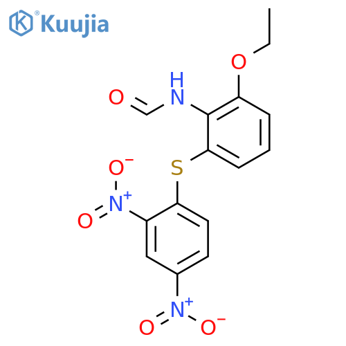 Formamide, N-[2-[(2,4-dinitrophenyl)thio]-6-ethoxyphenyl]- structure