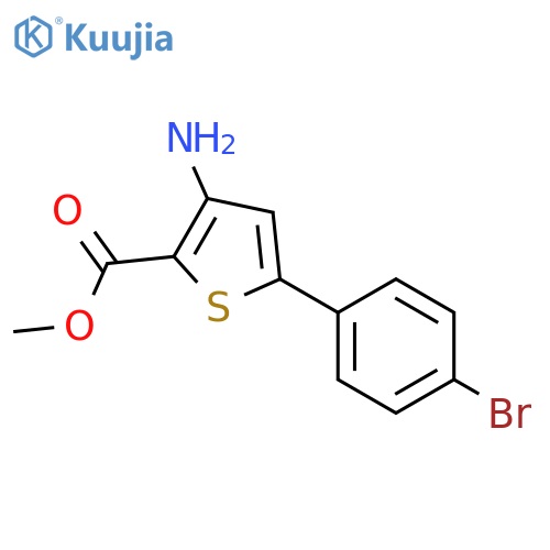2-Thiophenecarboxylicacid, 3-amino-5-(4-bromophenyl)-, methyl ester structure