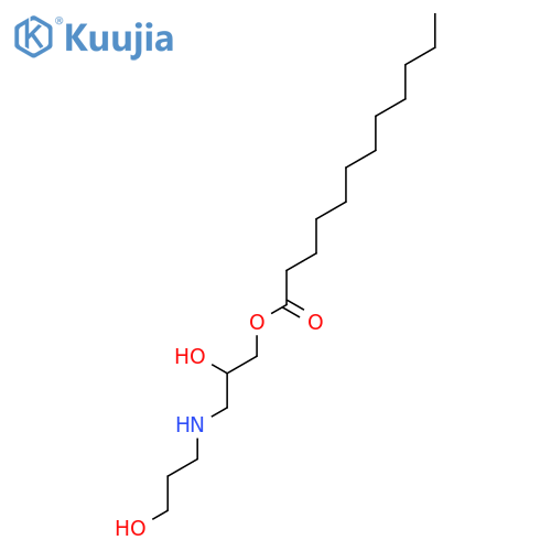 Dodecanoic acid, 2-hydroxy-3-[(3-hydroxypropyl)amino]propyl ester structure
